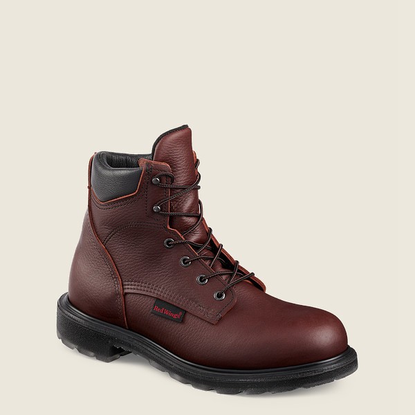 Red Wing Safety Boots Burgundy - Mens Supersole® 2.0 - 6-inch Toe - 8923-LPJGX